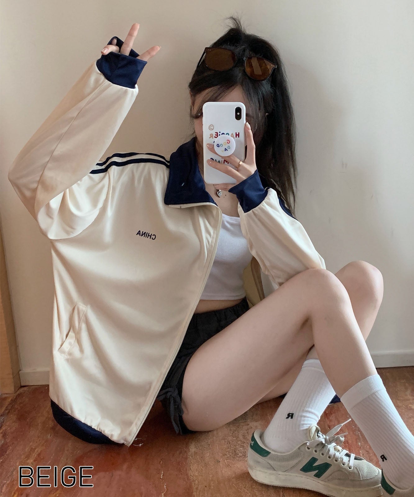 DEVICE select ダブルライン シンプル　トラックジャケット ジャージ メンズ レディース ユニセックス