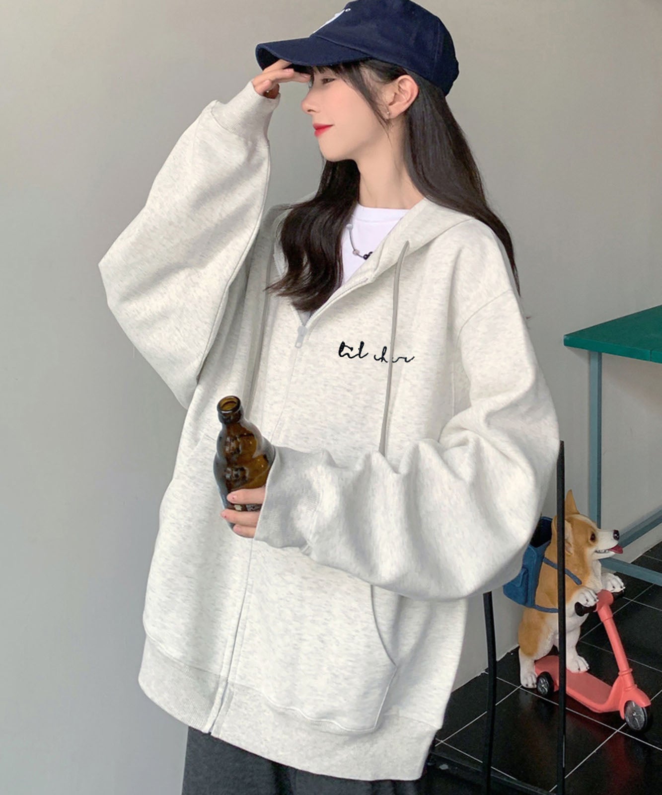 DEVICE select ミニロゴプリント フーディ パーカー メンズ レディース ユニセックス