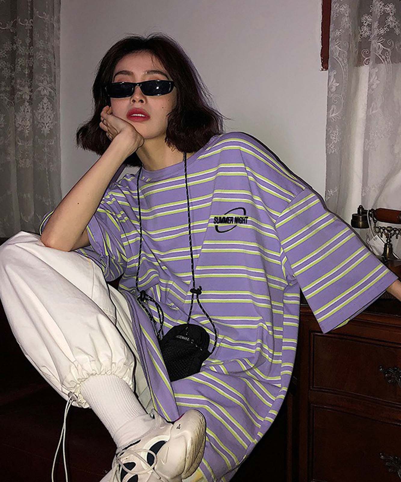 DEVICE select ビッグシルエット ボーダーTシャツ メンズ レディース ユニセックス