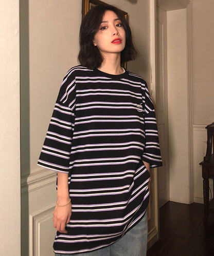 DEVICE select ビッグシルエット ボーダーTシャツ メンズ レディース ユニセックス