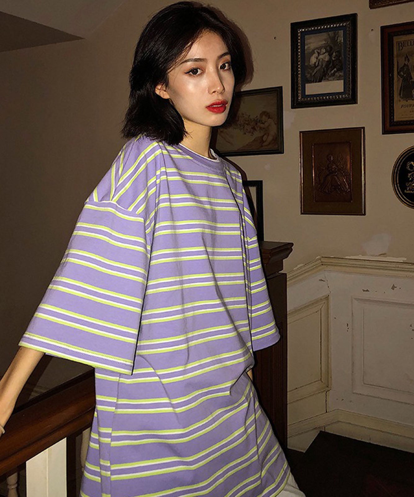 DEVICE select ビッグシルエット ボーダーTシャツ メンズ レディース ユニセックス