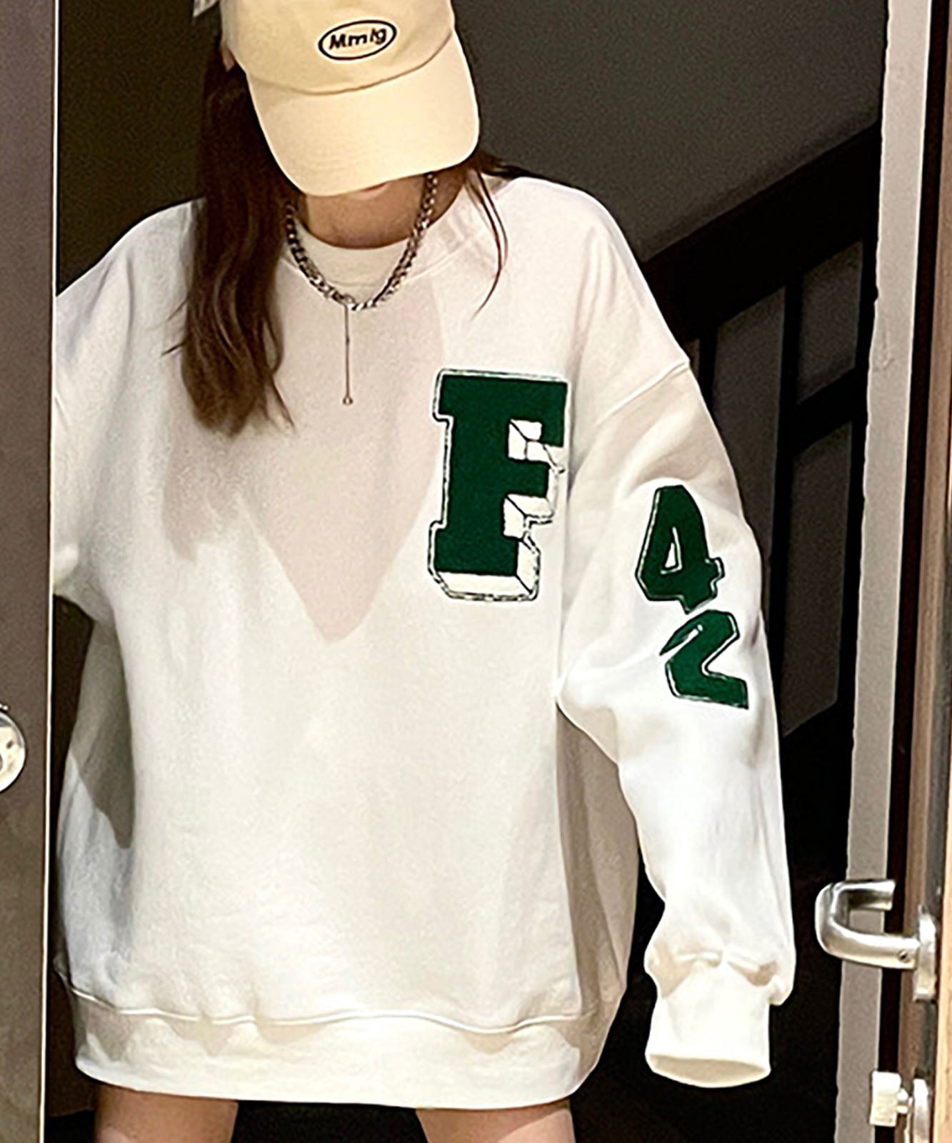 DEVICE select シンプルオーバーサイズ 刺繍ロゴ スウェット メンズ レディース ユニセックス