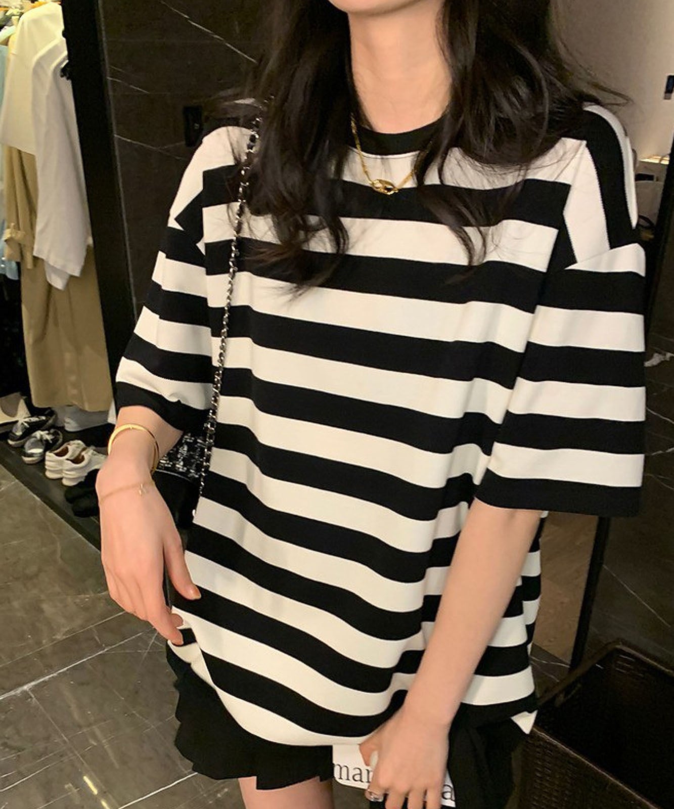 DEVICE select ビッグシルエット オーバー ボーダーTシャツ メンズ レディース ユニセックス