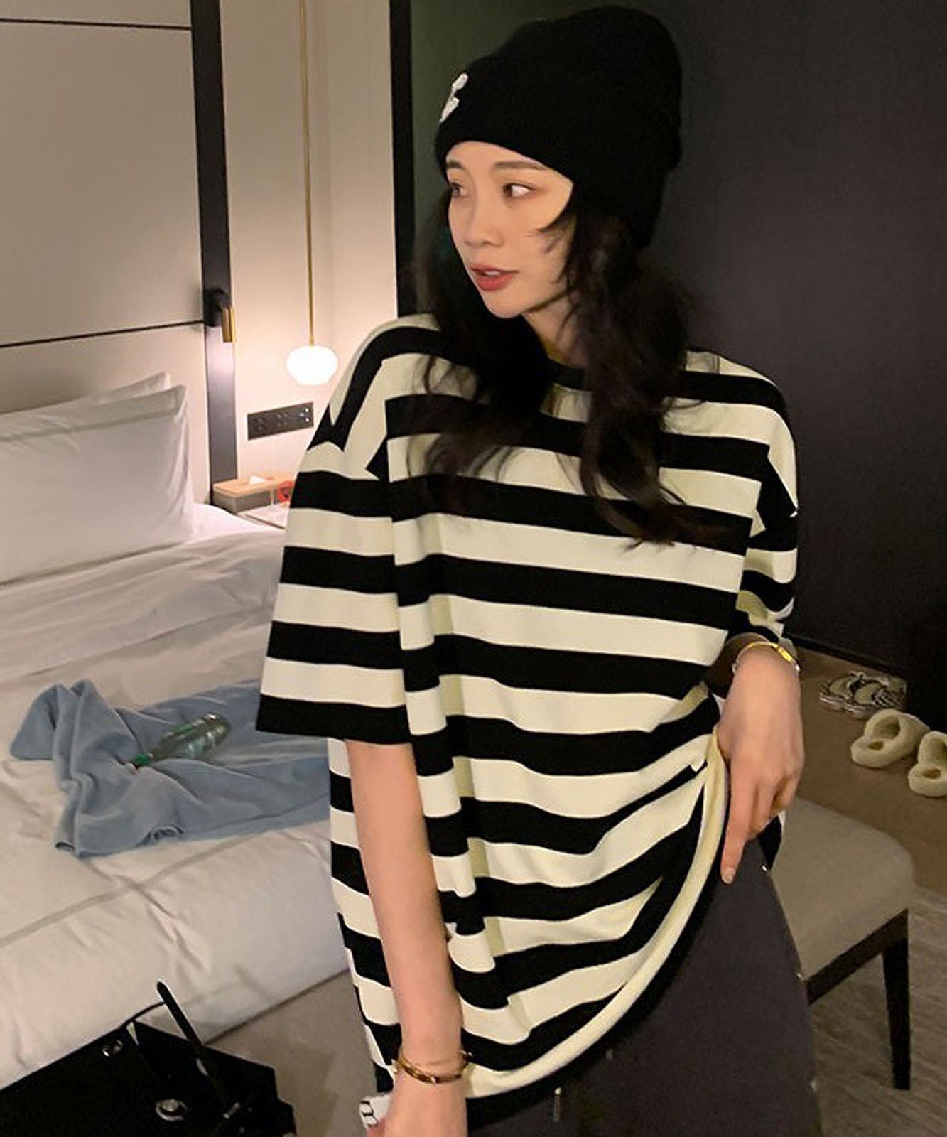 DEVICE select ビッグシルエット オーバー ボーダーTシャツ メンズ レディース ユニセックス