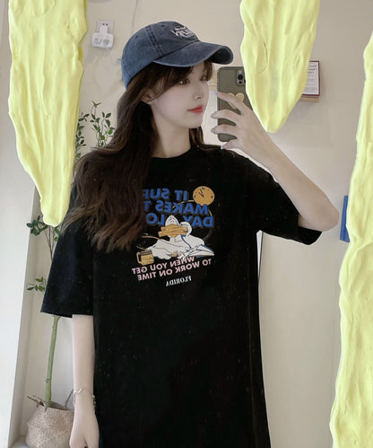 DEVICE select duckプリント 古着風 オーバーサイズ ビッグシルエット 半袖Tシャツ メンズ レディース ユニセックス