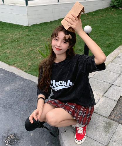DEVICE select ビッグシルエット ジャンキープリント ピグメント 半袖 Tシャツ 古着風 フライドポテト カレッジロゴ メンズ レディース ユニセックス