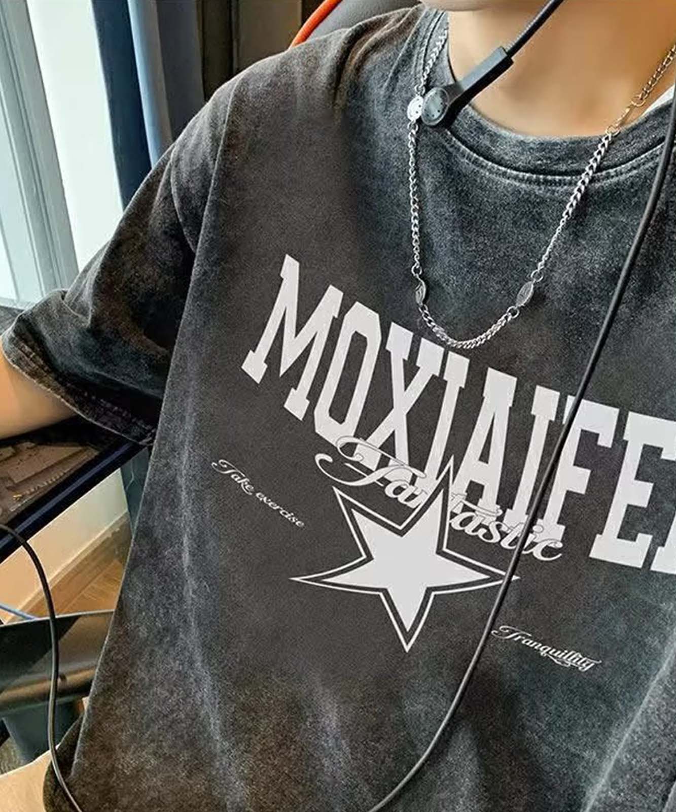 DEVICE select ビッグシルエット カレッジロゴプリント ピグメント 半袖 Tシャツ 古着風 メンズ レディース ユニセックス
