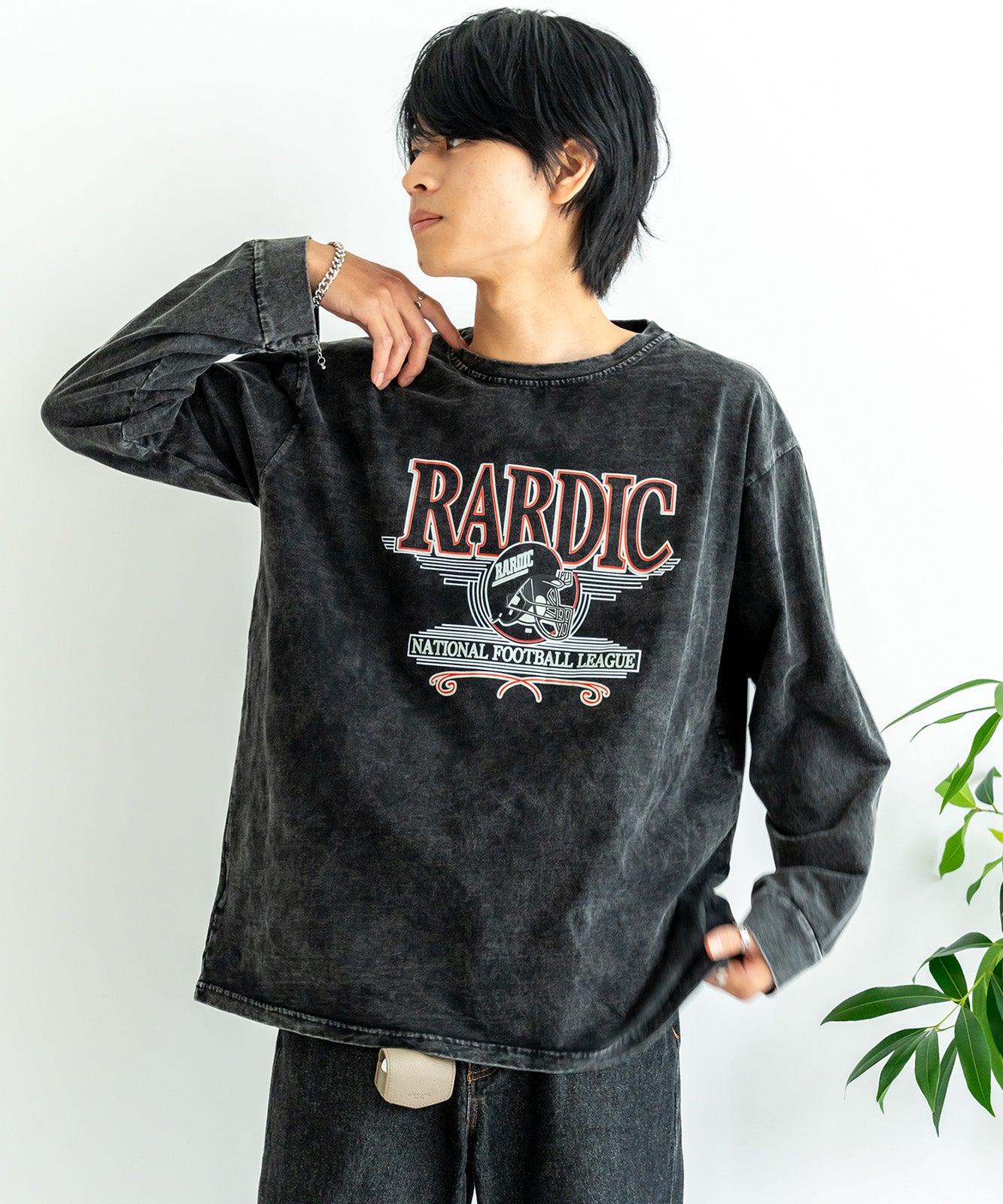 DEVICE select ジャンキープリント ピグメント ロンT 古着風 ロングスリーブTシャツ メンズ レディース 秋服
