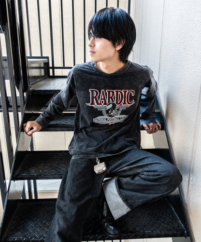 DEVICE select ジャンキープリント ピグメント ロンT 古着風 ロングスリーブTシャツ メンズ レディース 秋服