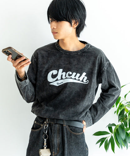 DEVICE select ジャンキープリント ピグメント ロンT 古着風 ロングスリーブTシャツ メンズ レディース 秋服