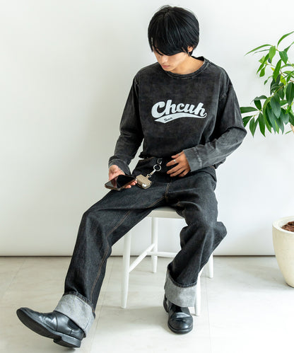 DEVICE select ジャンキープリント ピグメント ロンT 古着風 ロングスリーブTシャツ メンズ レディース 秋服