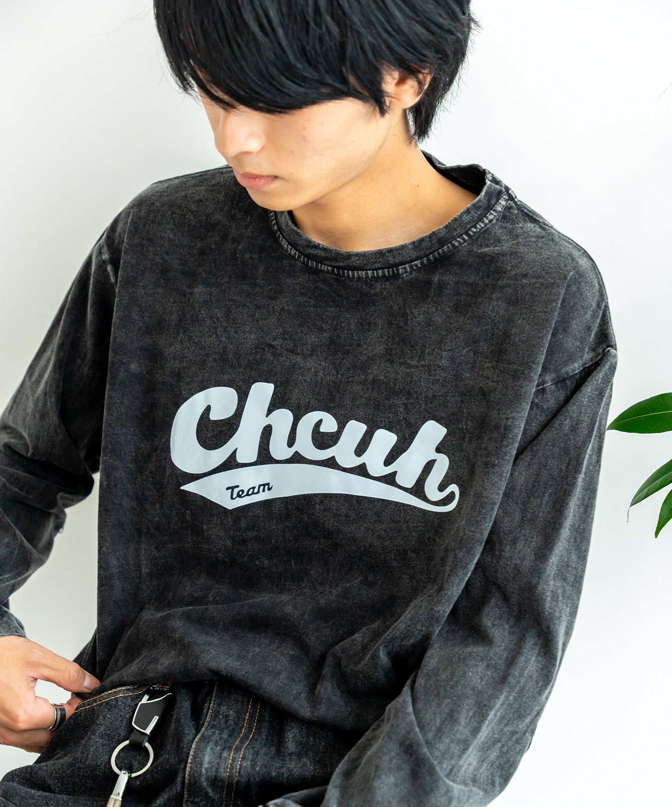 DEVICE select ジャンキープリント ピグメント ロンT 古着風 ロングスリーブTシャツ メンズ レディース 秋服